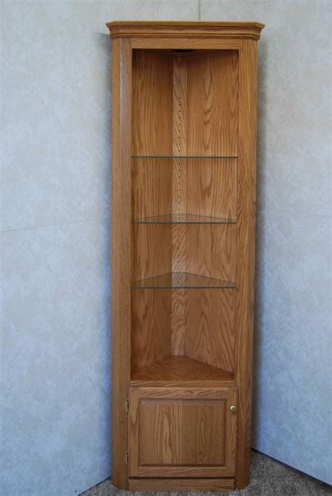 Corner Curio Cabinet - De Vries Woodcrafters