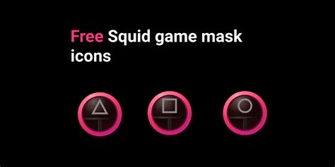 Free - Squid game mask icons | Figma