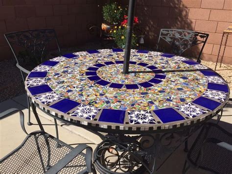 mosaic tile patio table, home decor, home improvement, outdoor furniture, outdoor living ...