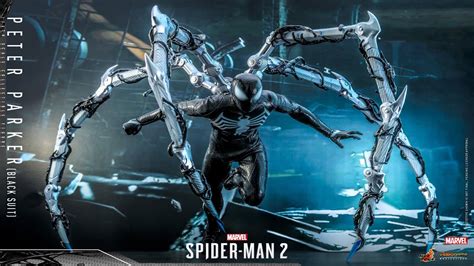 New Marvel's Spider-Man 2 Black Suit Figure From Hot Toys Confirms Tentacles