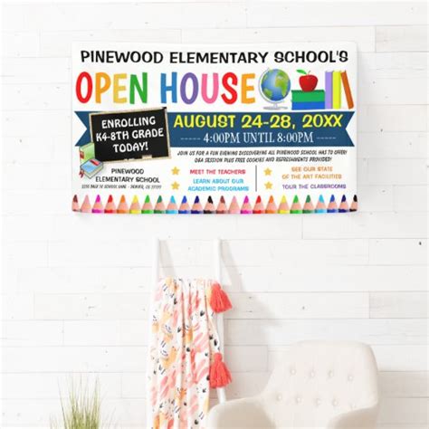 Back to School Open House Banner | Zazzle