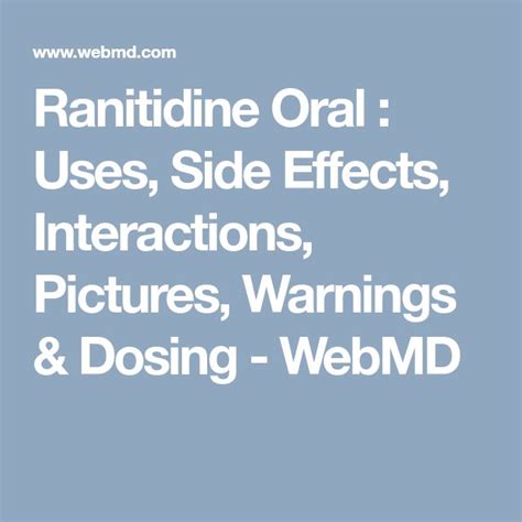 Ranitidine Oral : Uses, Side Effects, Interactions, Pictures, Warnings ...