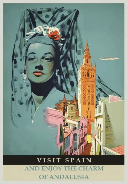 Travel Poster Spain Vintage Free Stock Photo - Public Domain Pictures