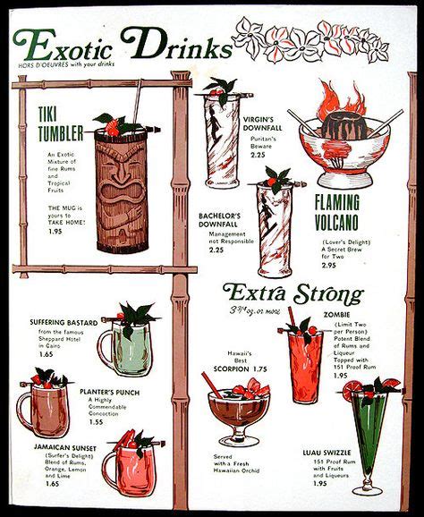 64 Tiki Drink Menus ideas | tiki drinks, tiki, drink menu