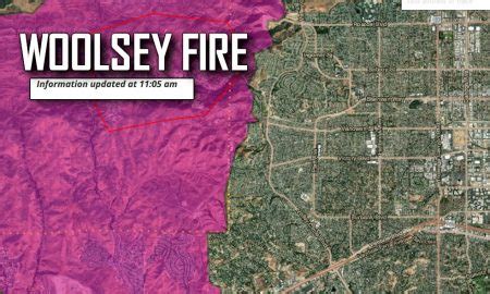 Woolsey Fire Map, Malibu Fire Map Expands To Topanga Canyon