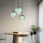 Green Glass Pendant Lamp | Vintage Pendant Light | Ping Lighting