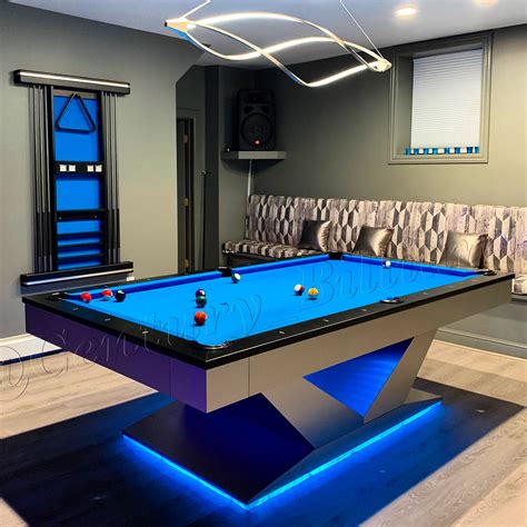 Modern LED Pool Table | Pool table room, Modern pool table room, Modern pool table