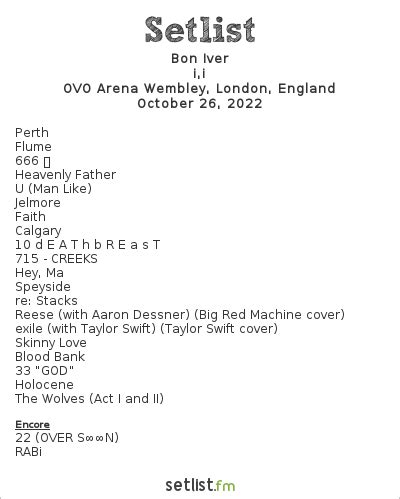 Taylor Swift Surprises Crowd at Bon Iver's London Show | setlist.fm