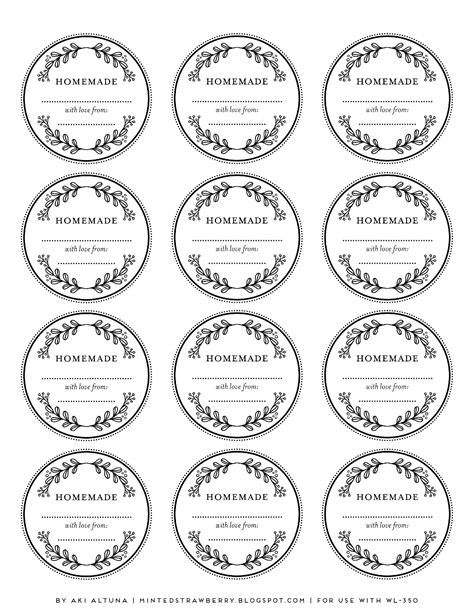 floral-homemade-label-wl350.pdf | Labels printables free, Free label ...