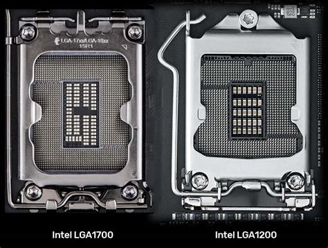 Así luce el socket LGA1700 de los Intel Alder Lake frente al LGA1200