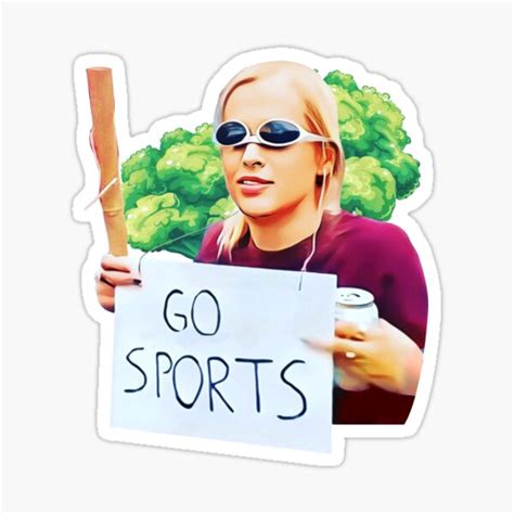 "Go Sports Girl Meme" Sticker by flyingarrowarts | Redbubble