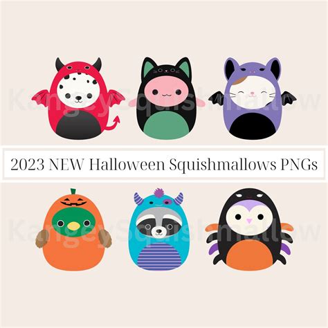 6 NEW 2023 Squishmallows in Halloween Costumes, PNG Clipart Images With ...