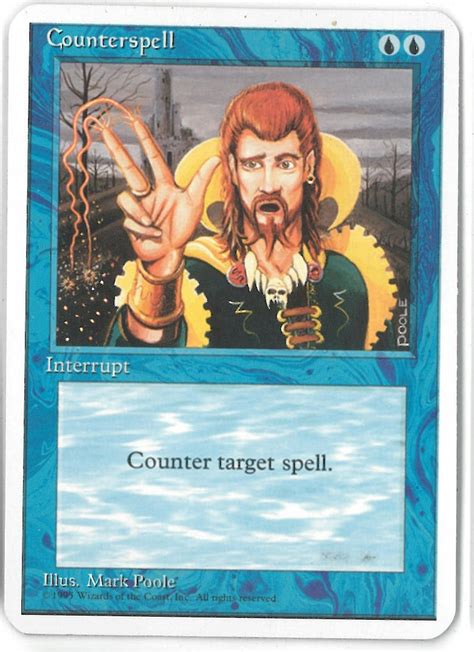 Magic the Gathering ALPHA CUT 4th Edition Single Counterspell - MODERATE PLAY (MP) | DA Card World