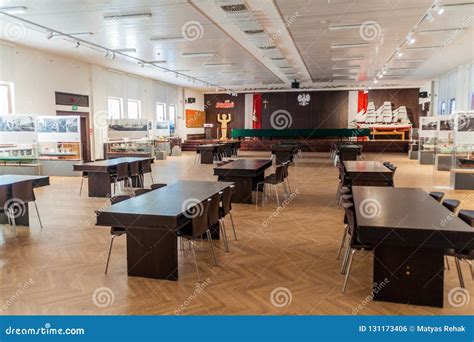 GDANSK, POLAND - SEPTEMBER 1, 2016: Interior of a Museum in Gdansk Shipyard, Place of 1980s ...