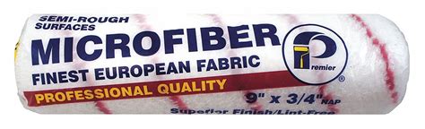 PREMIER Microfiber Roller, Microfiber Cover Material, 9 in Length, 3/4 ...