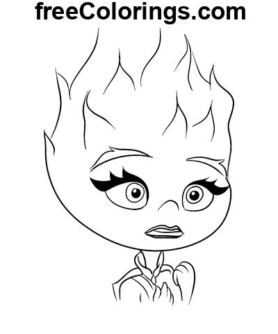 Ember Lumen Portrait Elemental – Free Printable Coloring Pages