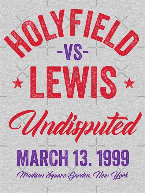 "Lewis vs Holyfield Fight - Boxing T-shirt" T-shirt for Sale by TeeMonsters | Redbubble ...