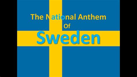 The National Anthem of Sweden Instrumental with Lyrics - YouTube