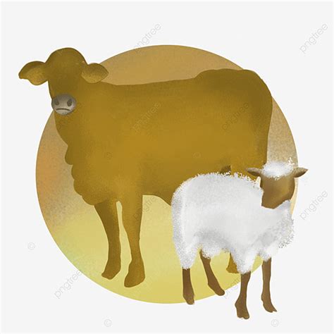 Animated Sheep Clipart Vector, Isolated Qurban Animal Clipart Cow And ...