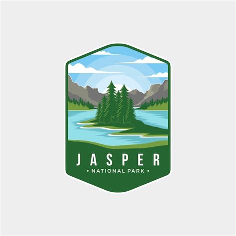 Premium Vector | Jasper National Park Emblem patch logo illustration