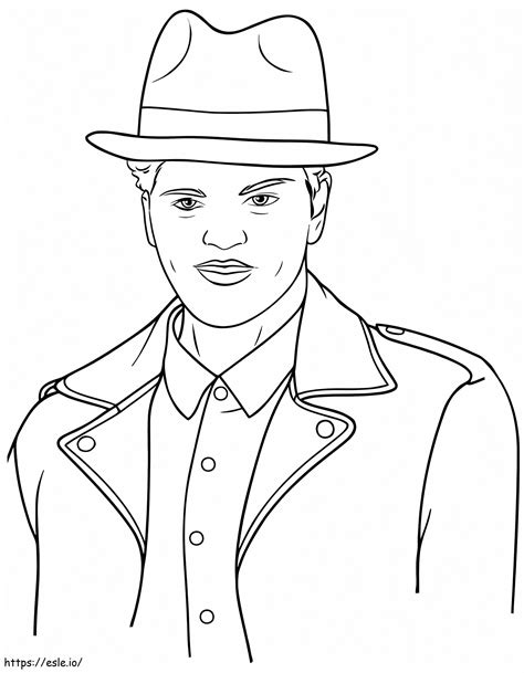 Bruno Mars 2 coloring page