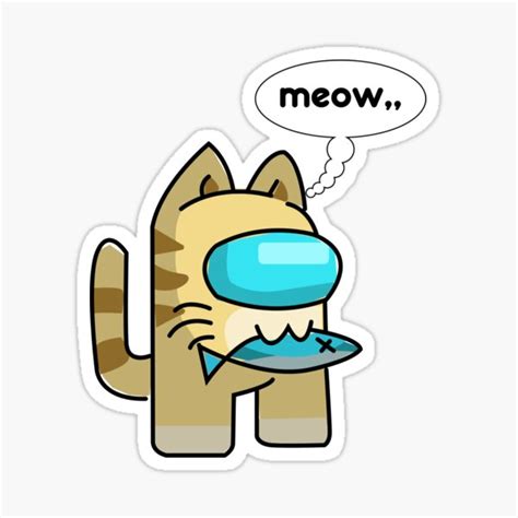 "among us cat" Sticker for Sale by ezzobair | Redbubble