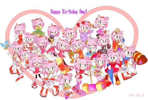 The Many Outfits Of Amy Rose by はなもも | Sonic the Hedgehog | Amy rose ...