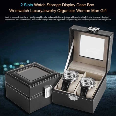 Watch Storage Box 2 Slots PU Leather - The Watchaholic