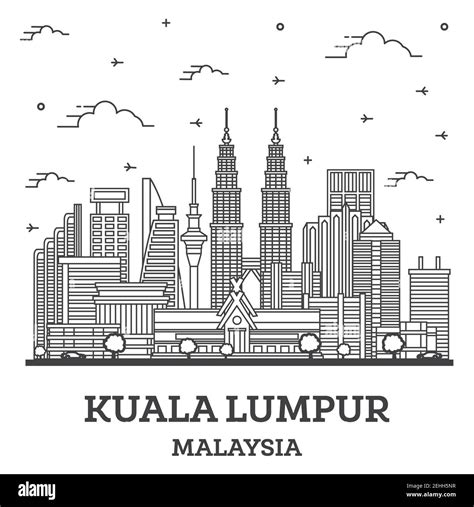 Kuala lumpur skyline people Stock Vector Images - Alamy