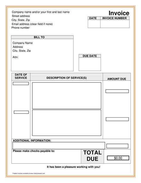 Blank Billing Invoice | Templates at allbusinesstemplates.com