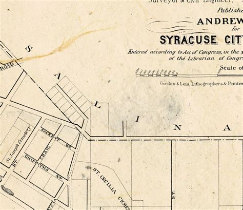 Old Map of Syracuse Historical Syracuse Map Fine Art Print - Etsy