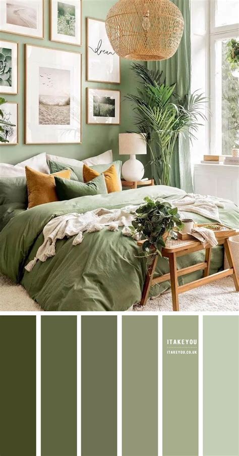 Shades of Green Colour Palette for Bedroom I Take You | Wedding Readings | Wedding Ideas ...