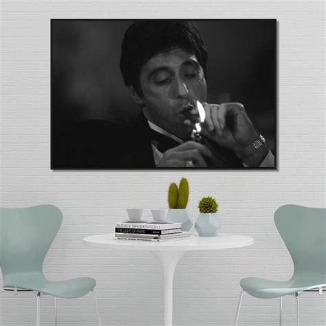 Movie Poster Scarface Meeting Vintage Poster Black and White | Etsy