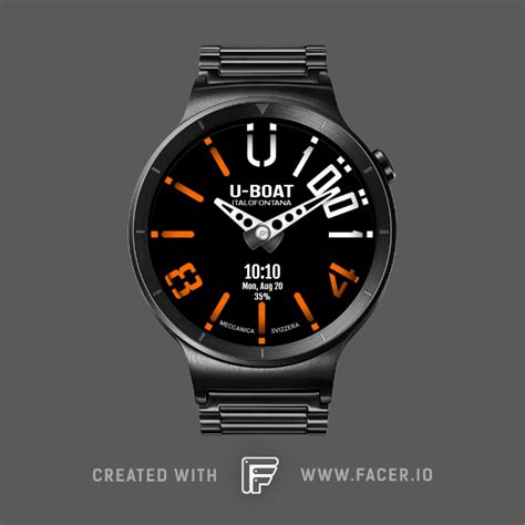 zael - U-boat orange - watch face for Apple Watch, Samsung Gear S3, Huawei Watch, and more - Facer