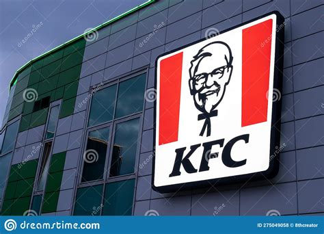 KFC Neon Sign Logo on a Facade. Minsk, Belarus, 2023 Editorial Stock Photo - Image of chain ...