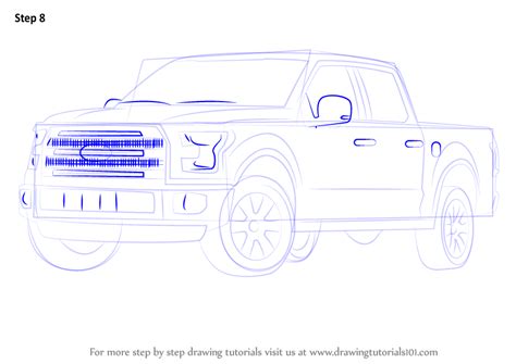 Learn How to Draw Ford F-150 Truck (Trucks) Step by Step : Drawing ...