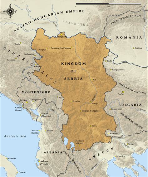 Map of the Kingdom of Serbia in 1914 | NZHistory, New Zealand history online