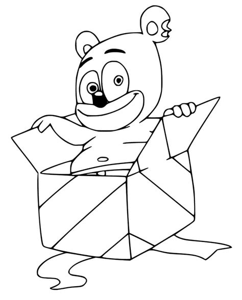 Cute Gummy Bear Coloring Page - Free Printable Coloring Pages for Kids