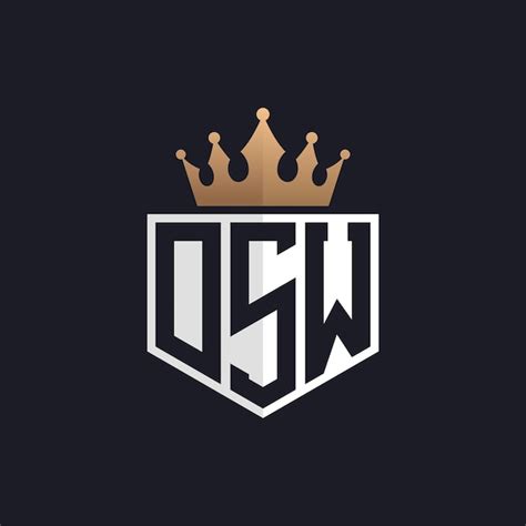 Premium Vector | Luxury DSW Logo with Crown Elegant Initials DSW Letter ...