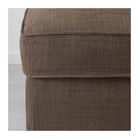 IKEA Kivik Footstool SLIPCOVER Ottoman Cover ISUNDA BROWN Linen Blend Bezug Housse New