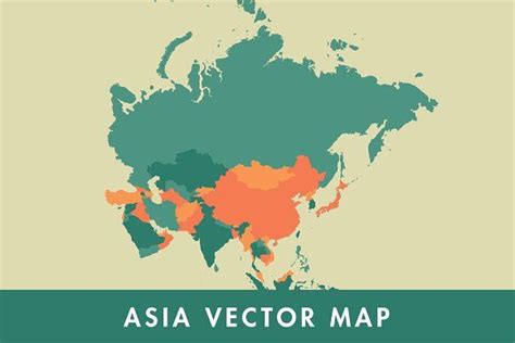 Asia Vector Map by Semicircular on Creative Market