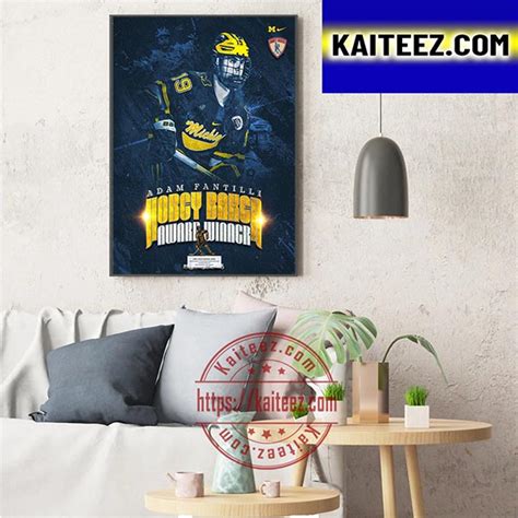 The 2023 Hobey Baker Award Winner Is Adam Fantilli Art Decor Poster ...