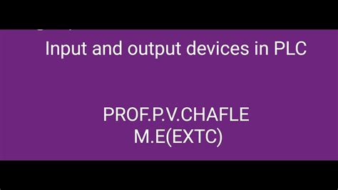 Input and output devices used in PLC - YouTube