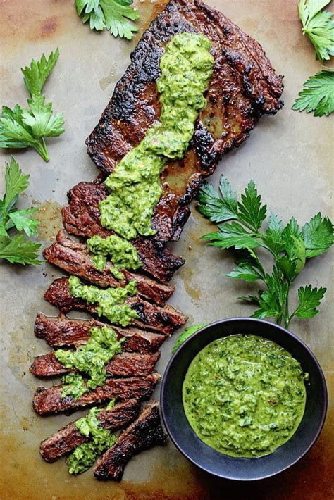 Perfect Skirt Steak Marinade with Chimichurri Recipe | Recipe | Bbq ...