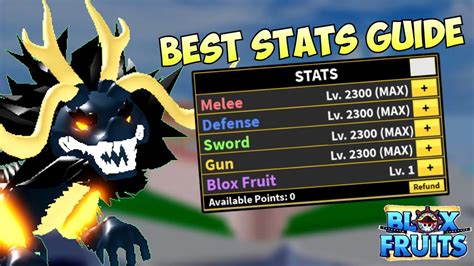 BEST STATS GUIDE IN BLOX FRUITS | BEST STATS FOR SWORD, GUN, FRUIT AND ...