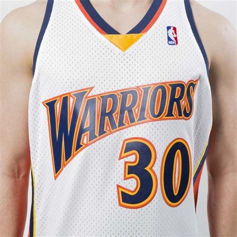 Mitchell & Ness Golden State Warriors #30 Stephen Curry white / orange ...