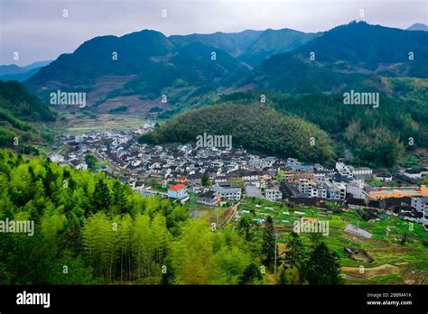 Countryside landscape of China's traditional and historic village Stock ...