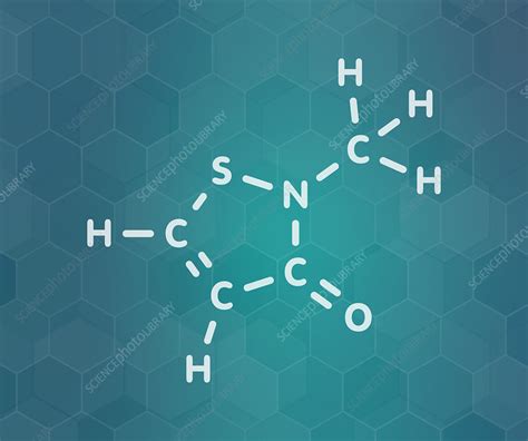 Methylisothiazolinone preservative molecule, illustration - Stock Image ...