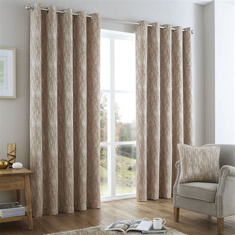 Distressed Chenille Natural Curtain - Home Store + More