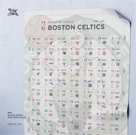 Boston Celtics Poster Digital Print NBA 2022-23 Season - Etsy